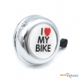 Звонок 54BF-06(I Love my Bike) стальной, стандартный